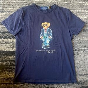 POLO RALPH LAUREN Polo Bear Boys Navy Custom Slim Fit T-Shirt